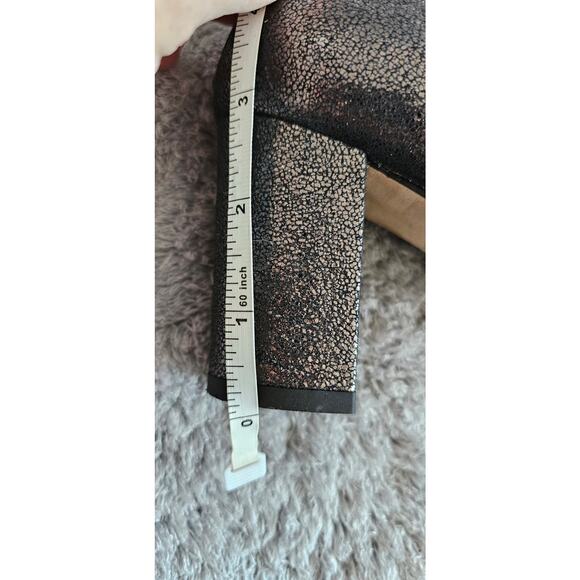 Cordani Italian Black Metallic Leather Upper High Heel Ankle Boots Sz EU 37 US 6 - Picture 7 of 7